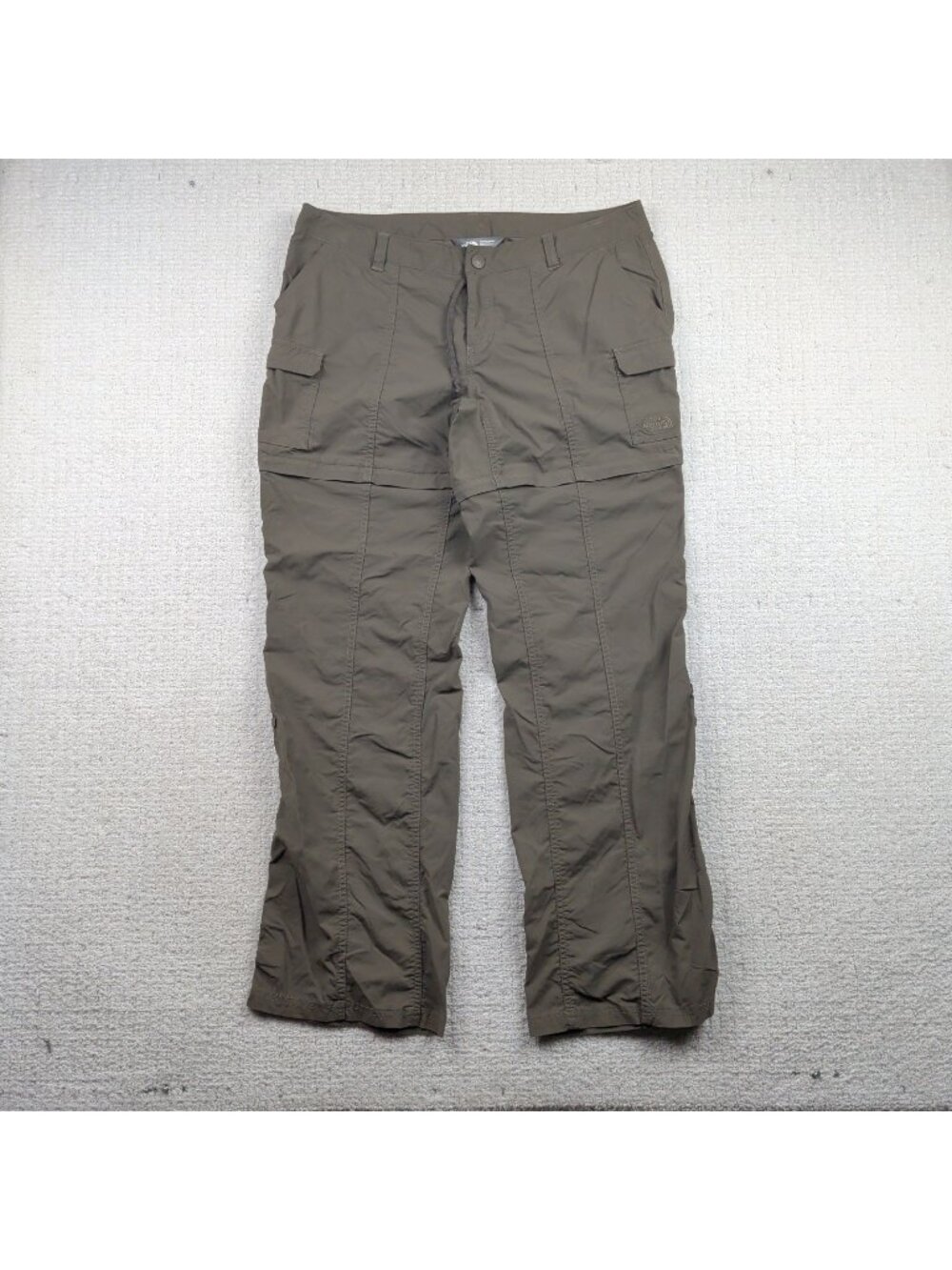 Y2K The North Face Convertible  Zip Off Hiking Pants Womens Sz 12 Gorpcore Brown